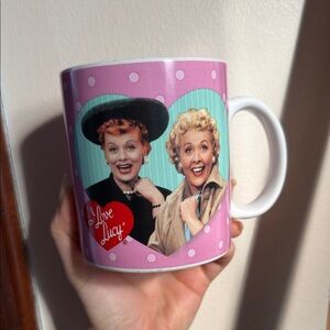 I Love Lucy Pink and White Mug